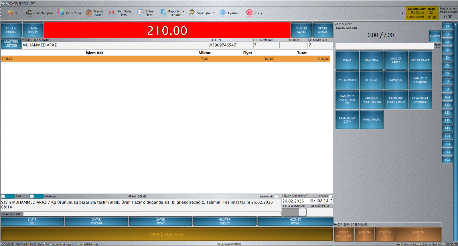 ARAZPOS FINDIK ekran görüntüsü